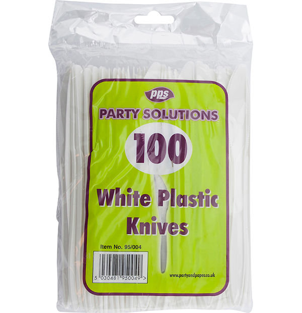 White Plastic Knives